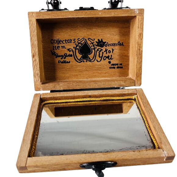 Vintage 1950's Flower Wagon Box Bag Wooden Purse - Picture 4 of 10